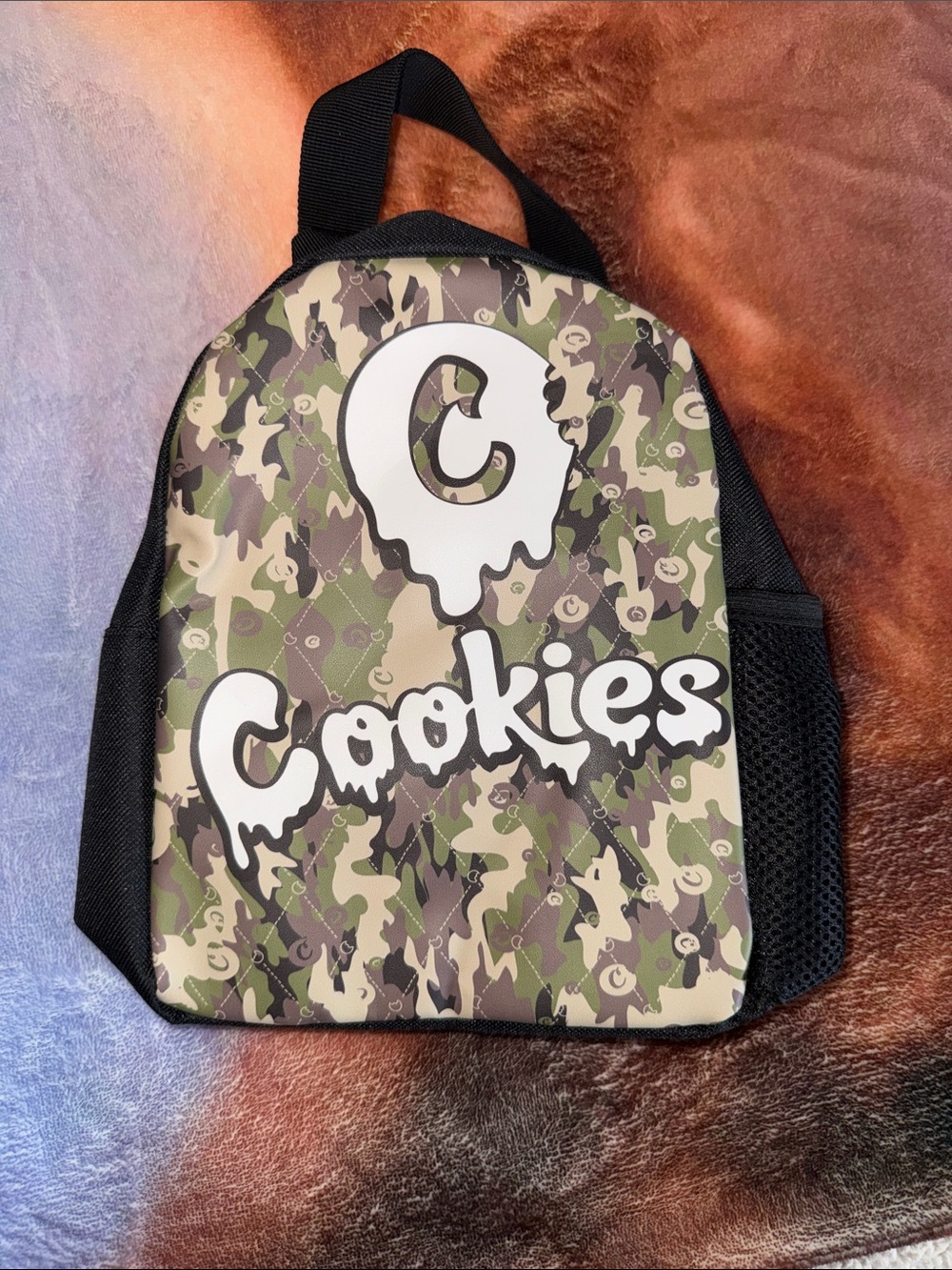 cookie camo bag